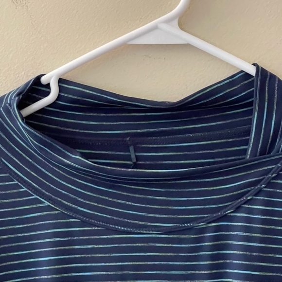 Prana blue scramble athletic high neck long sleeve dress womens size small - Picture 3 of 8